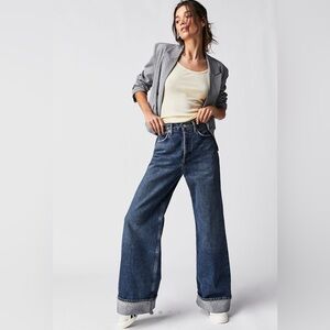 Agolde Dame High Rise Wide Leg Jeans - Control/Size 24